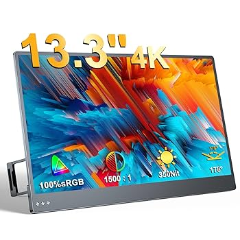 モバイルモニター　4K 13.3インチ Amazon.co.jp: 13.3インチ モバイルモニター Kenowa 軽量